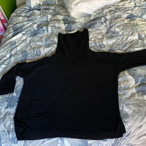Gerties Womens Size L Black Turtleneck Pullover Oversized Top